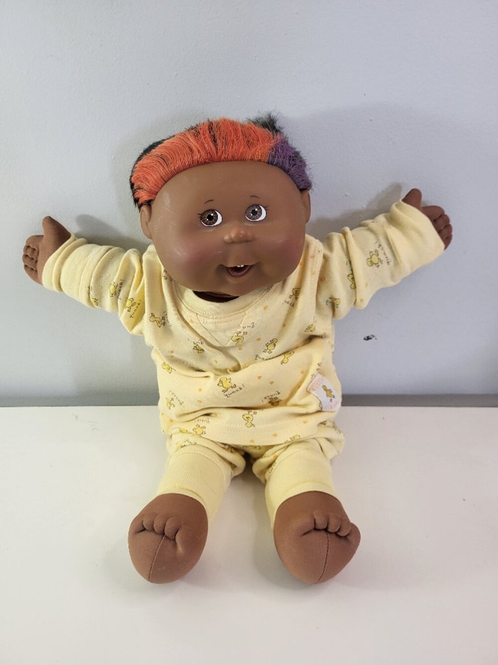 Cabbage Patch Kids 14" Baby Doll Brown Eyes Soft Body Kushies Outfit